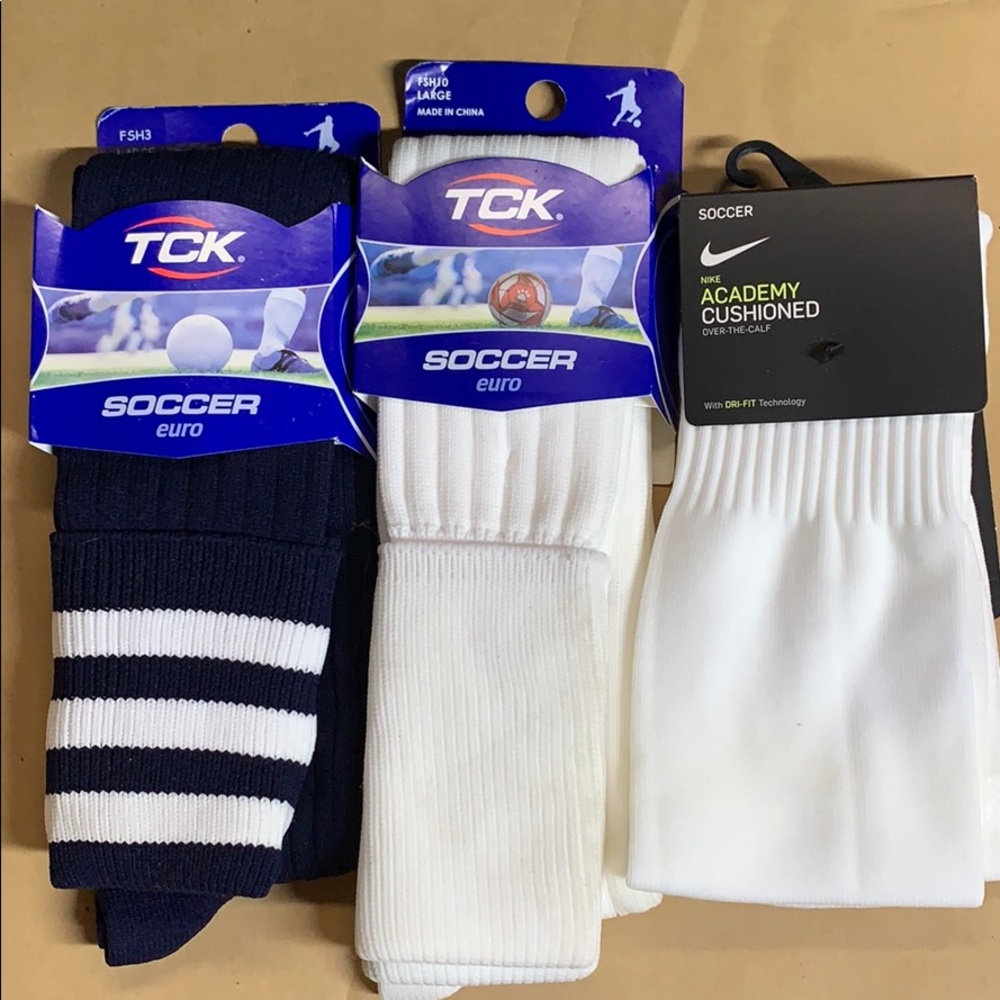 3 pair New still in the package soccer socks.